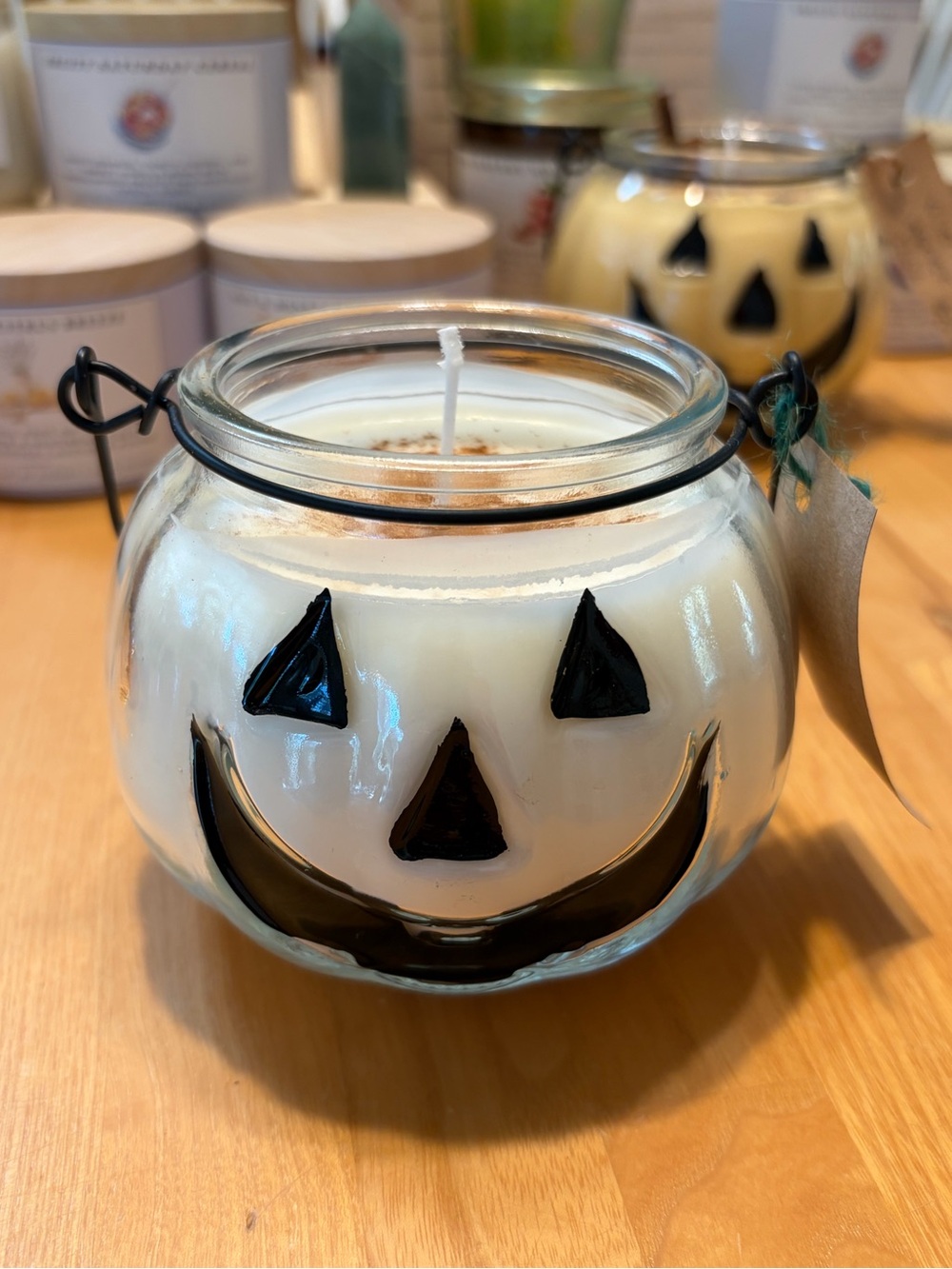 🎃🍎 Warm Spiced Apple Pie Halloween Candle 🍎🎃 White Pumpkin